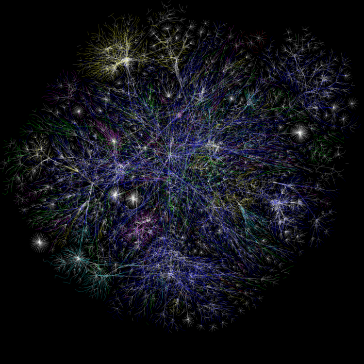 map of the internet (graphic courtesy of the Opte project)